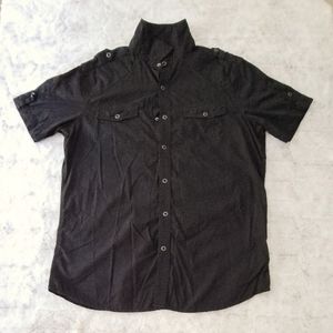Rock & Republic black mens short sleeve shirt.  Size L.